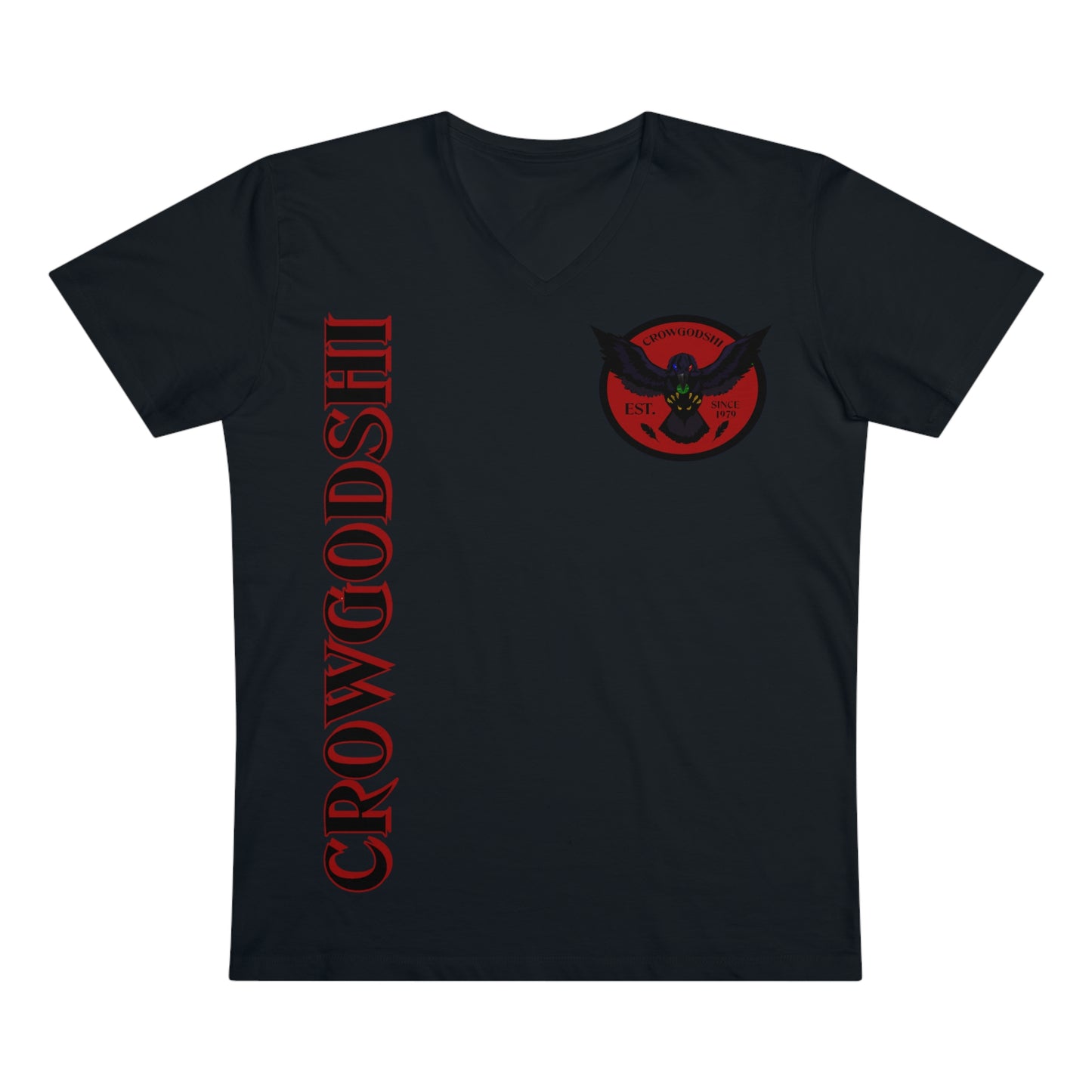 Crowgodshi Designer First Generation Men’s Presenter V-neck, BURGUNDY LOGO