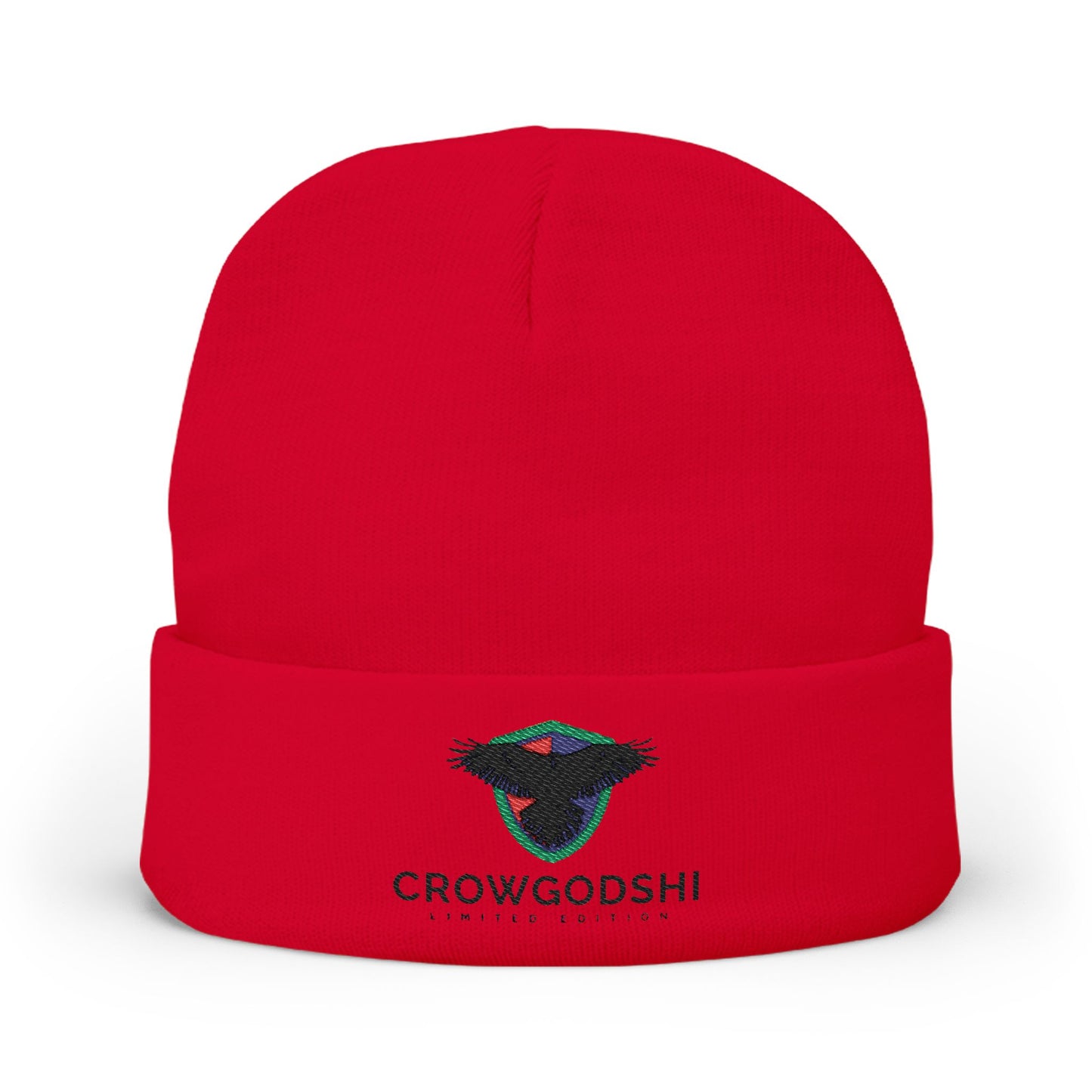 CROWGODSHI Stylish Embroidered Knit Beanie