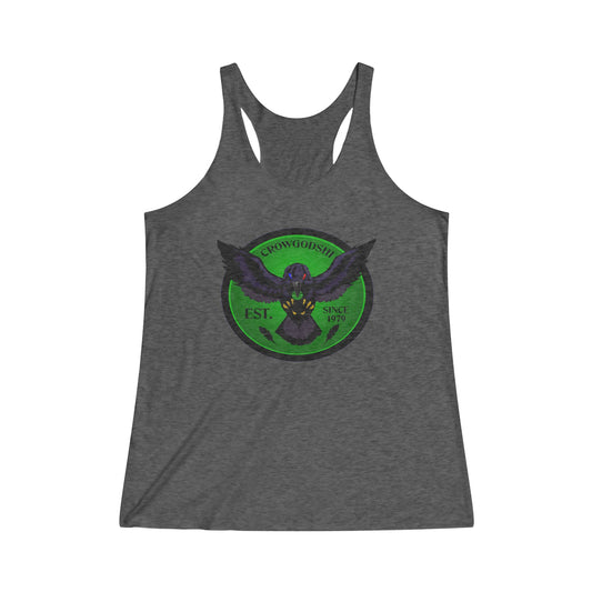 Women's Crowgodshi First Generation Limited Edition Tank Top, GREEN LOGO