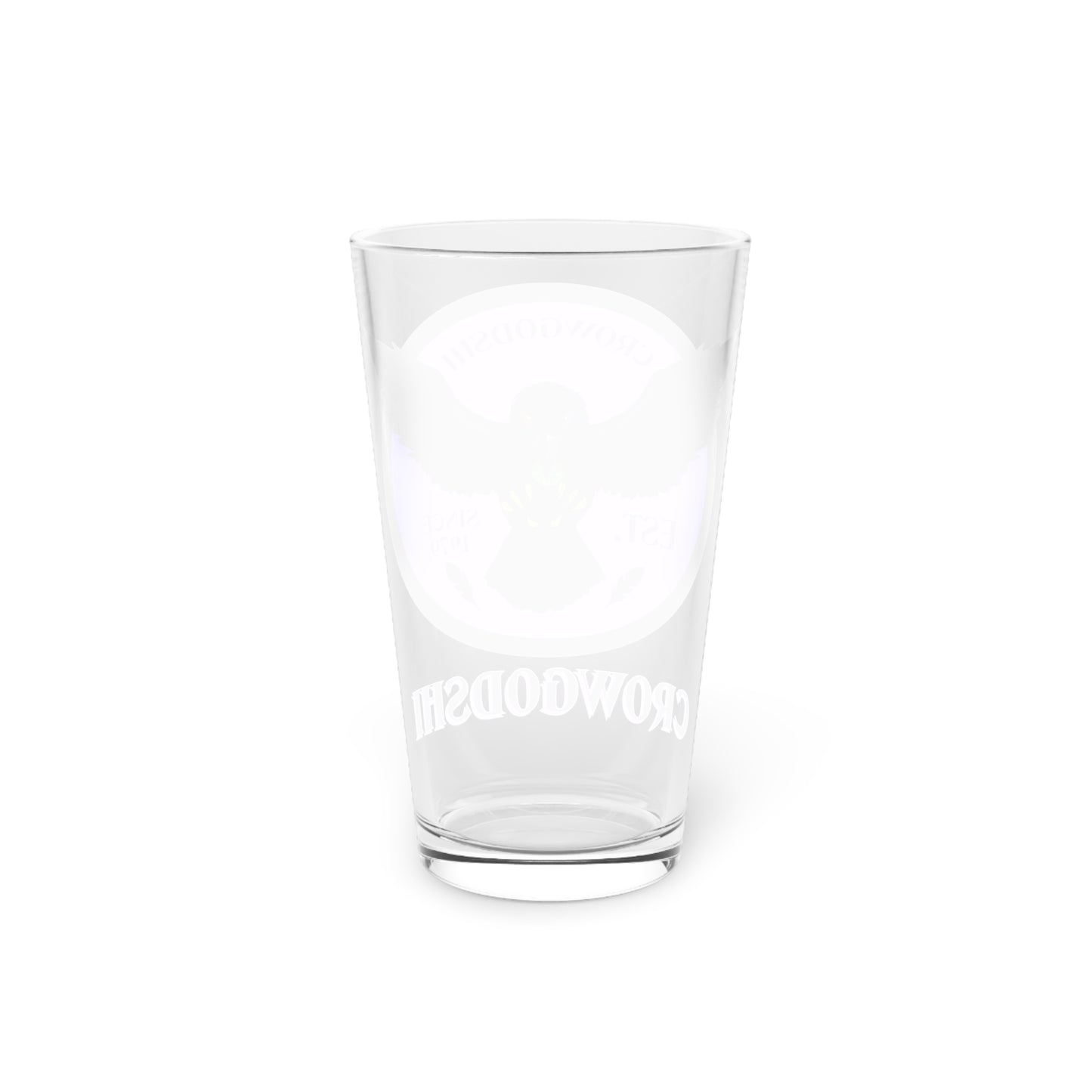 Purple Logo Crowgodshi Pint Glass, 16oz