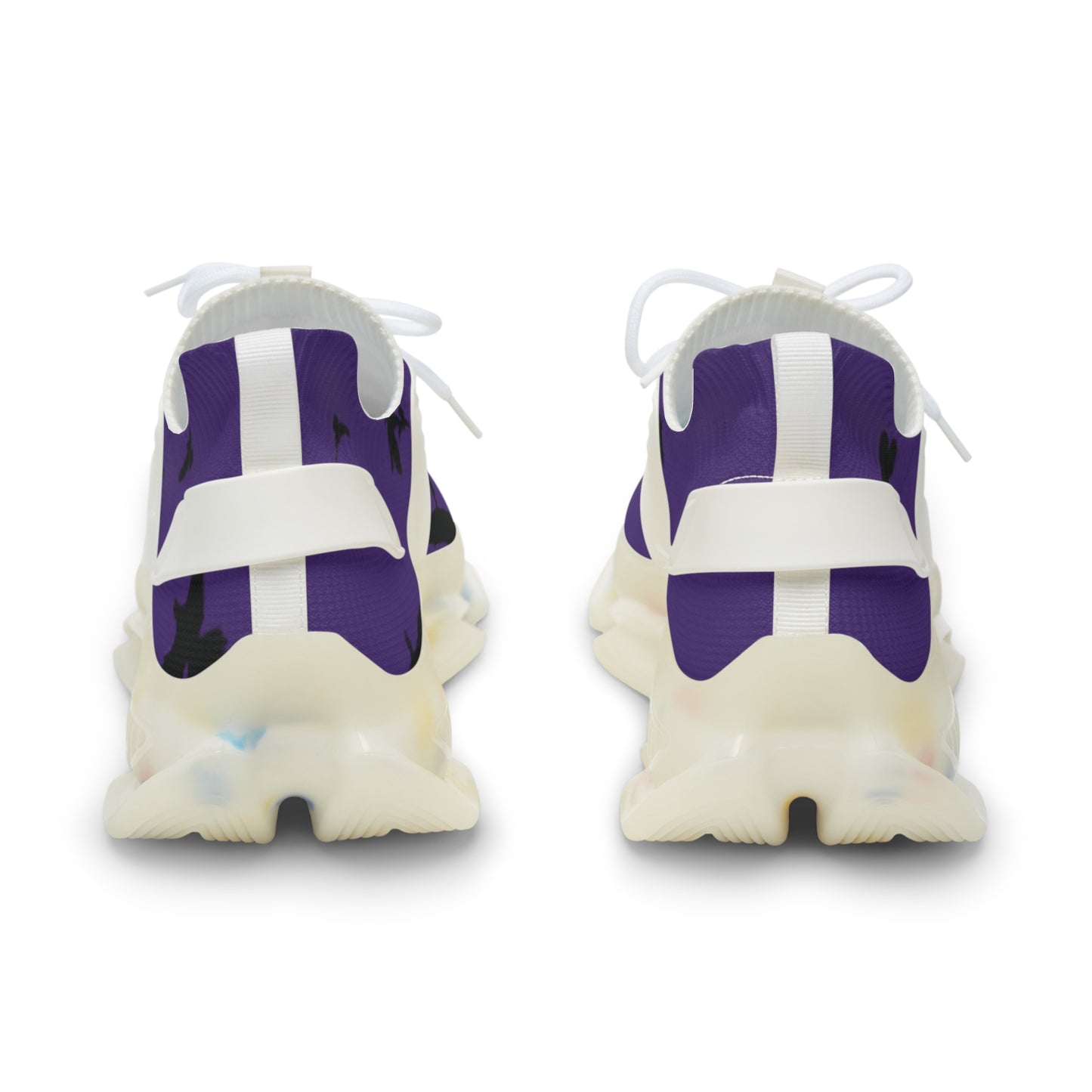 Crowgodshi Mesh Sneakers with Artistic Bird Print