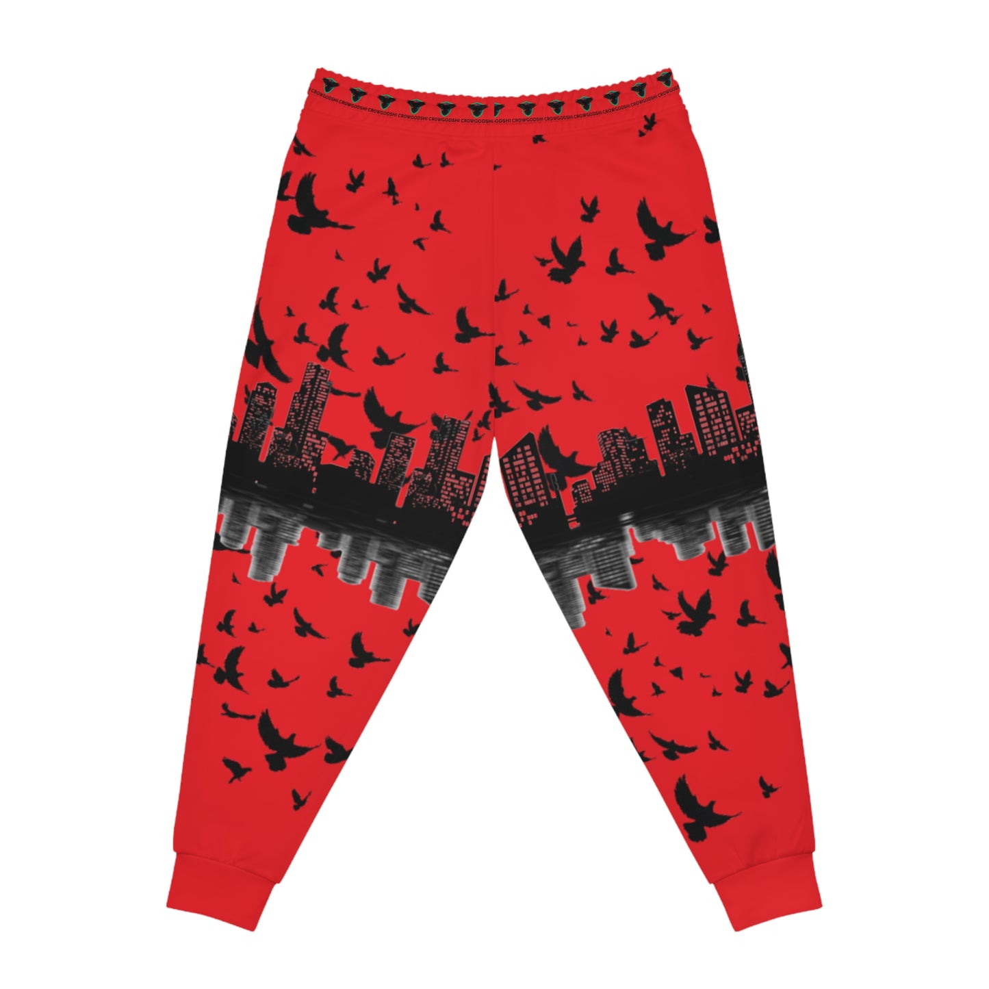 Crowgodshi Designer Red Moonlight Joggers