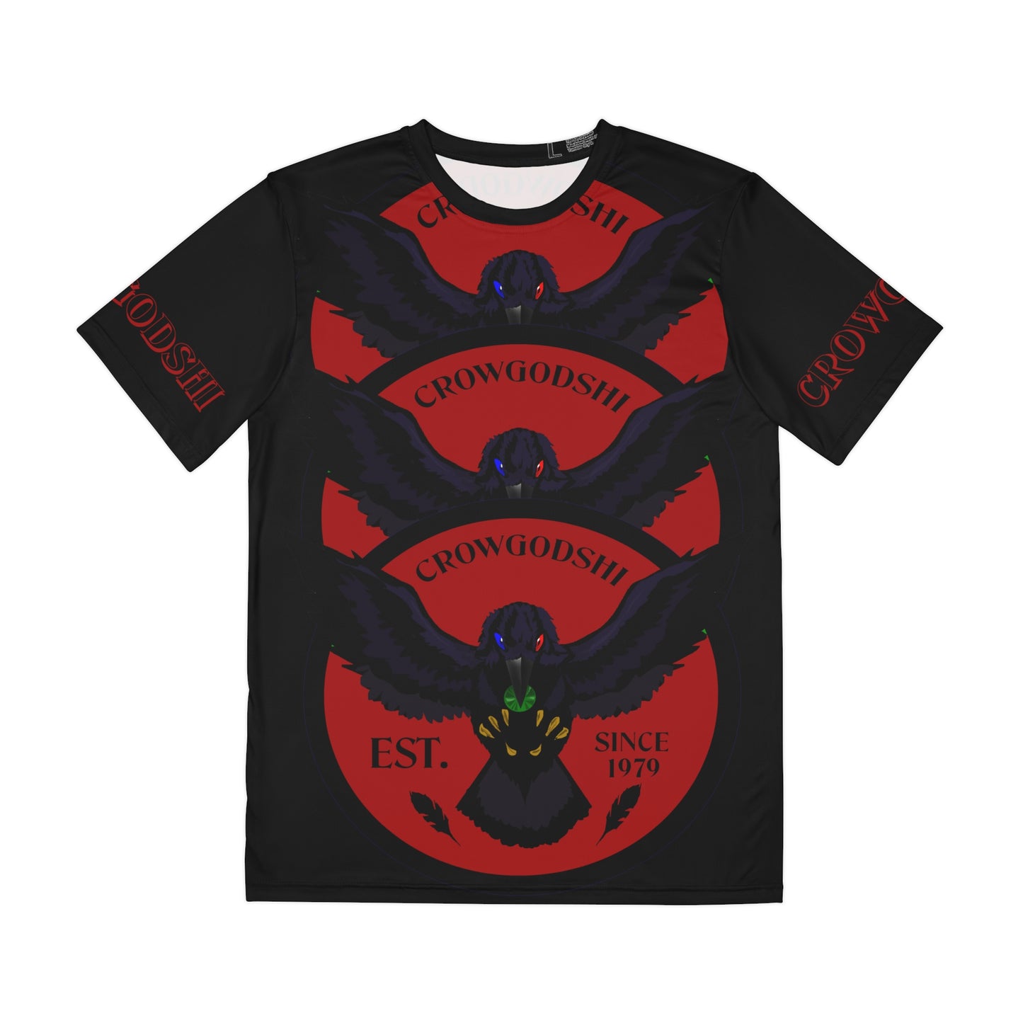 Special Edition Crowgodshi Designer T-shirt, BURGUNDY LOGO