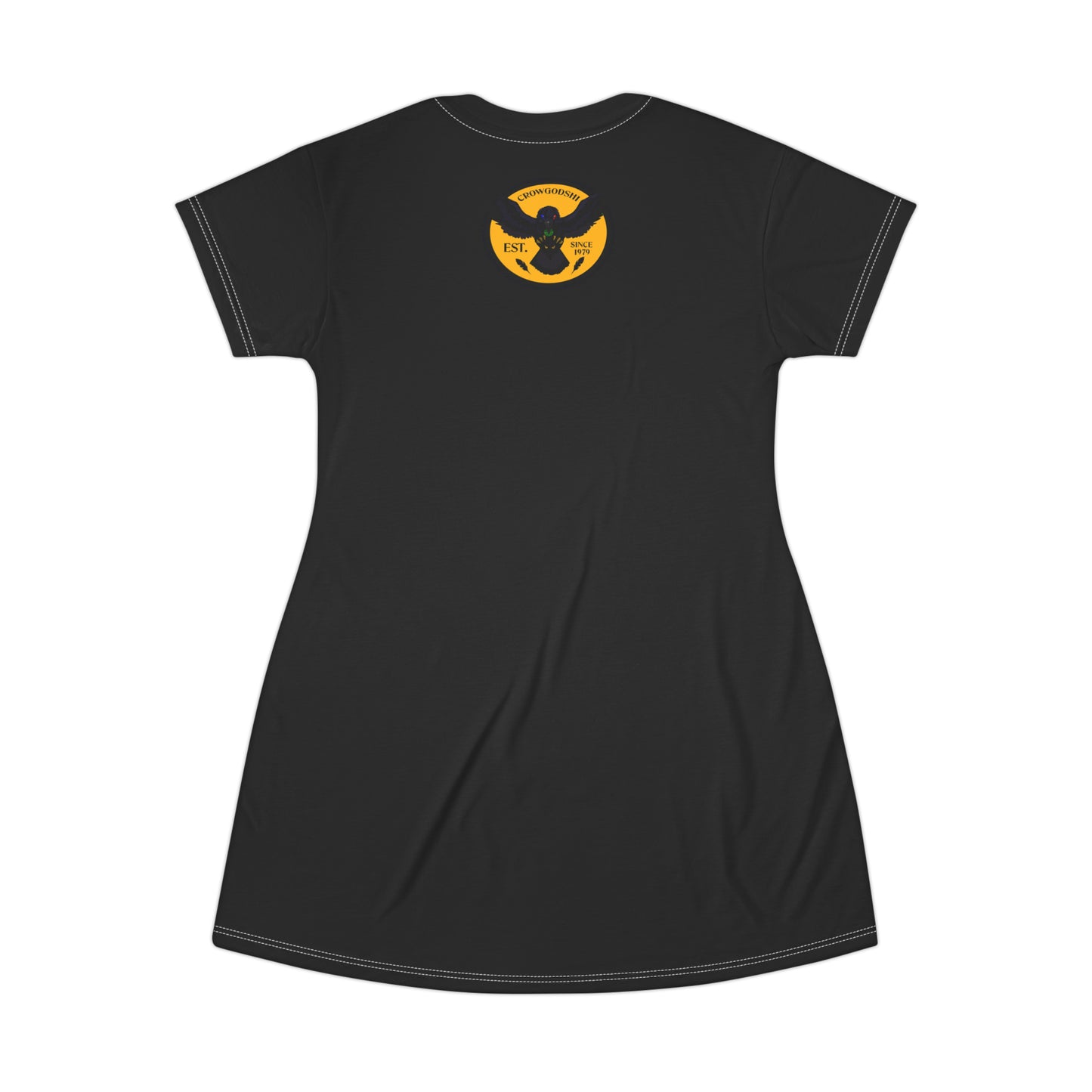Crowgodshi Symbol T-Shirt Dress, GOLD LOGO