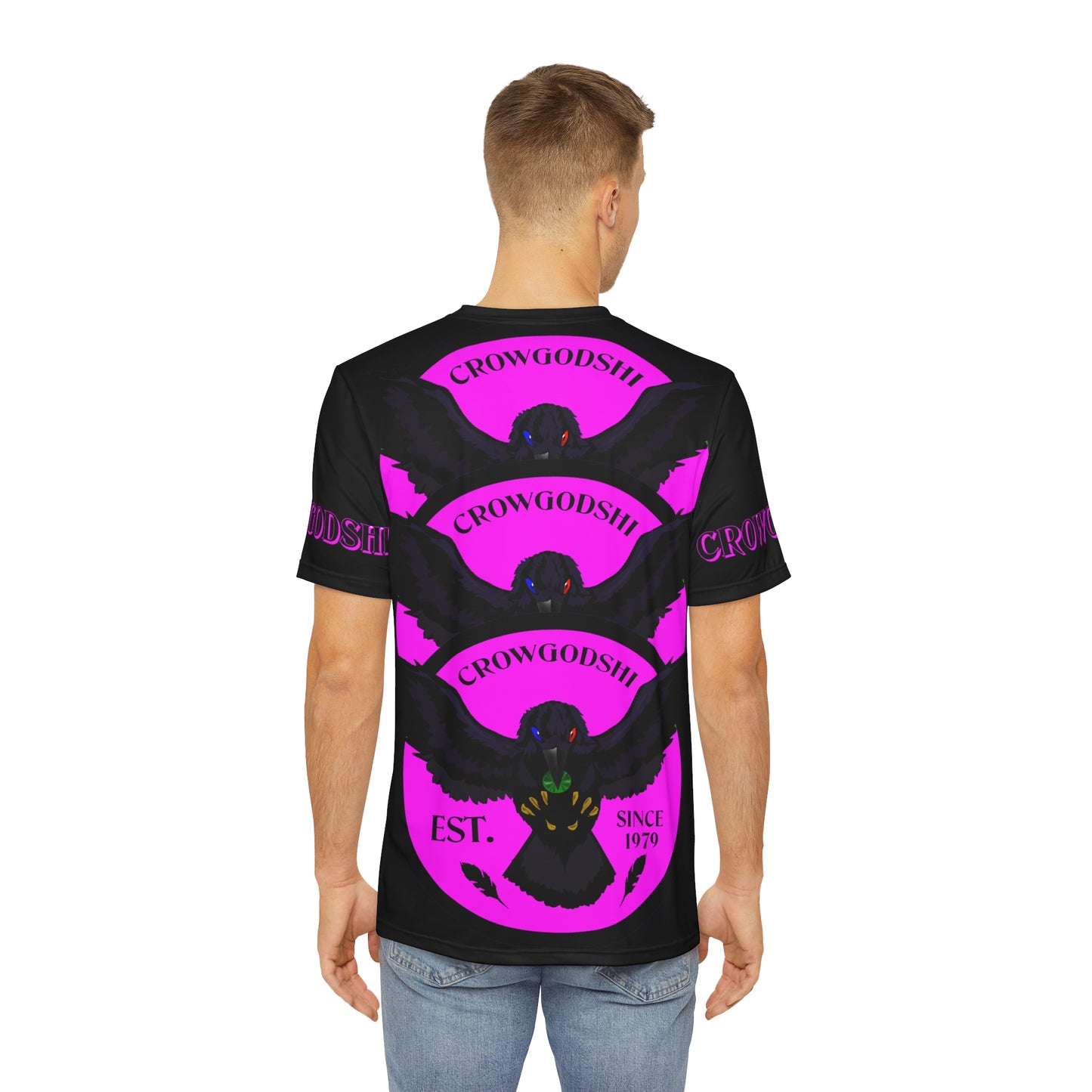 Special Edition Crowgodshi Designer T-shirt, PINK LOGO