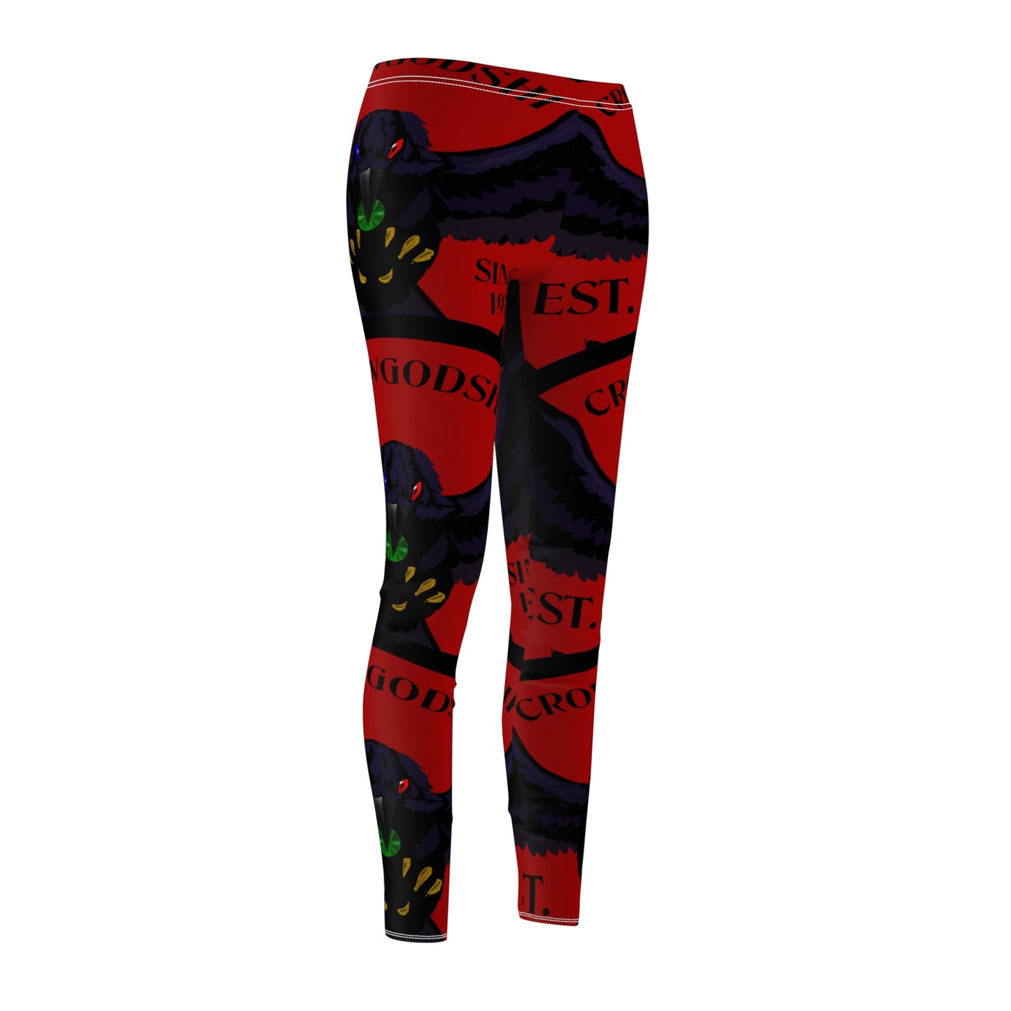 Women's Crowgodshi First Generation #2 Limited Edition Leggings, BURGUNDY LOGO
