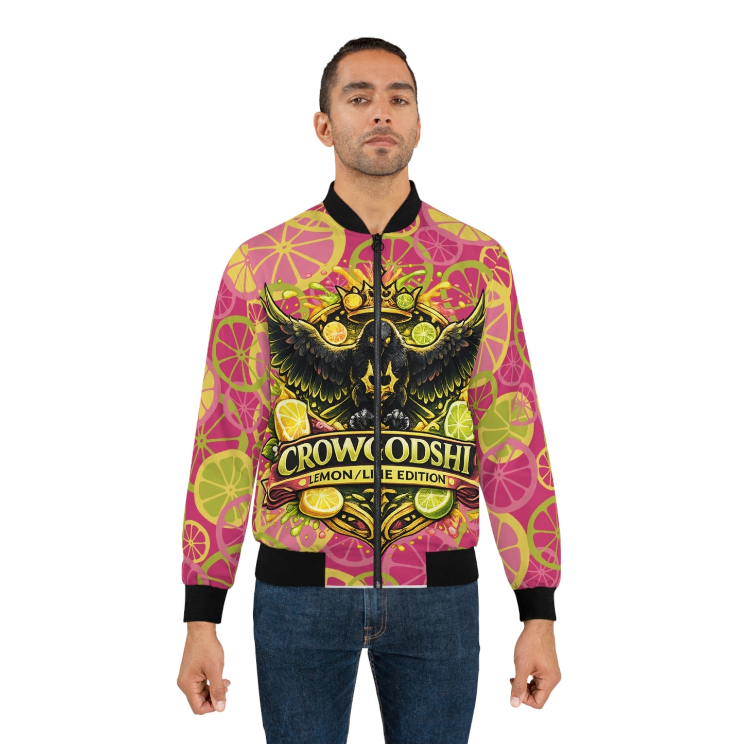 CrowGodShi  Lemon/Lime Edition Bomber Jacket
