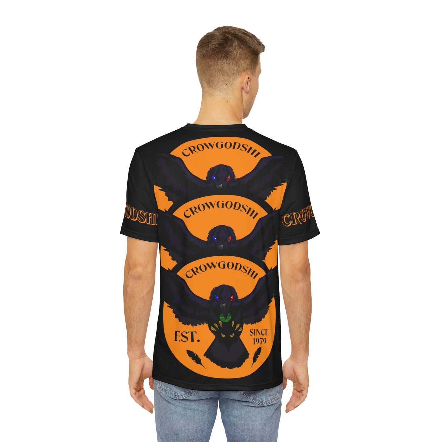 Special Edition Crowgodshi Designer T-shirt, ORANGE LOGO