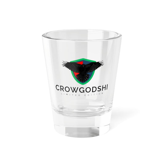 Limited Edition CrowGodshi Shot Glass - 1.5oz Unique Glassware for Collectors