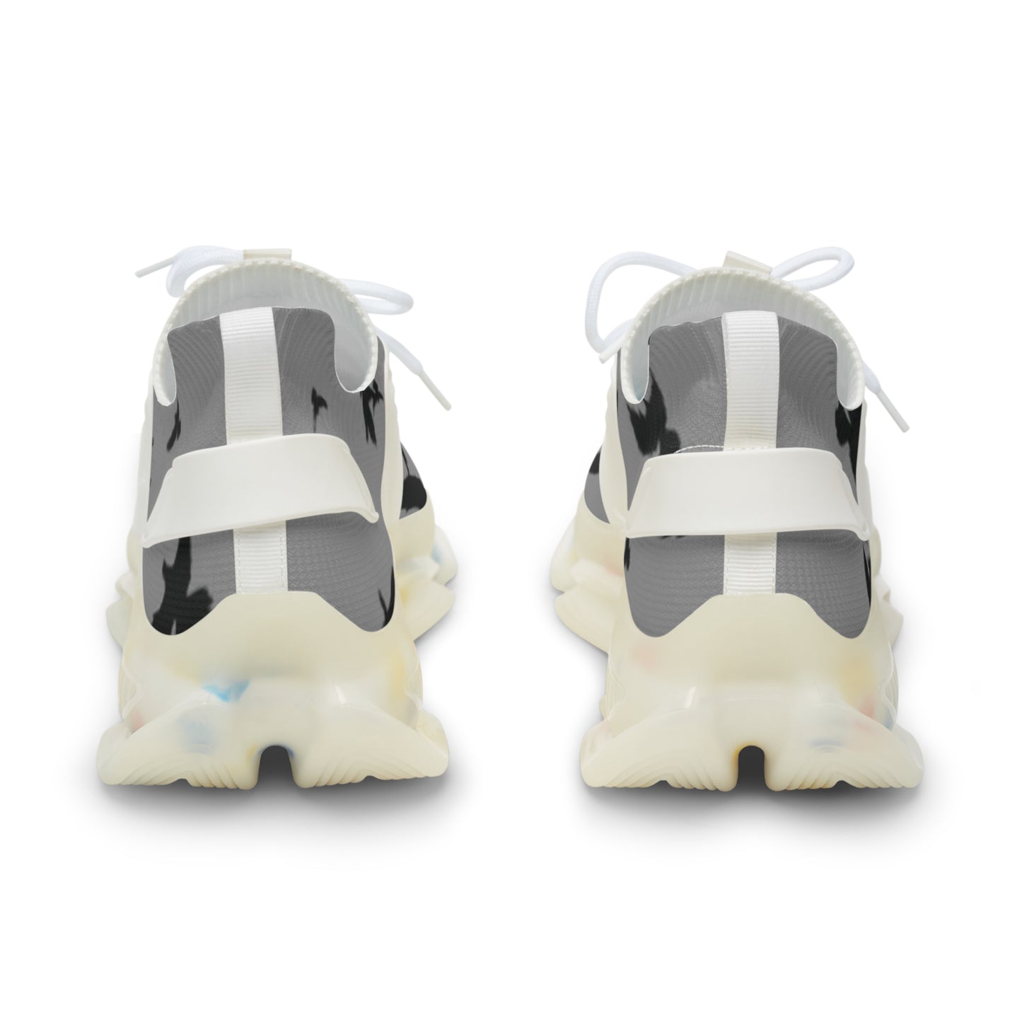 Crowgodshi Mesh Sneakers with Artistic Bird Print