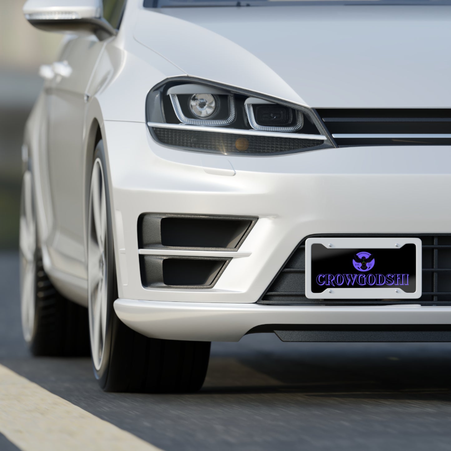 Crowgodshi License Plate, PURPLE