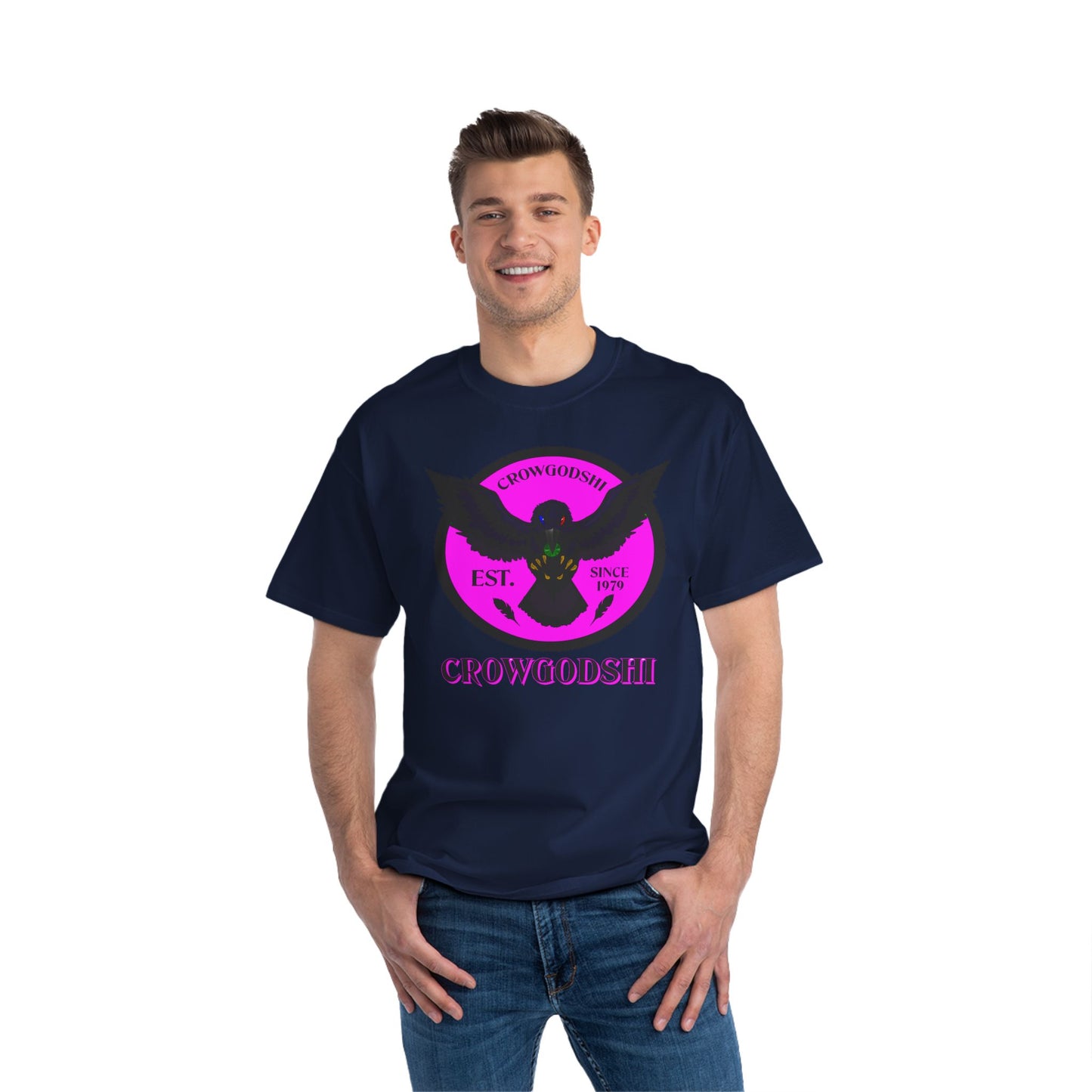 Crowgodshi First Generation Limited Edition Beefy-T®, PINK LOGO