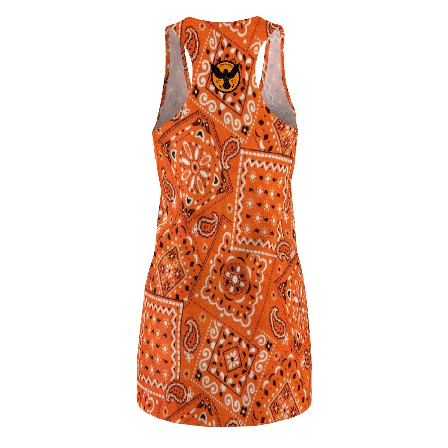 Crowgodshi Women's Orange Colors Racerback Dress