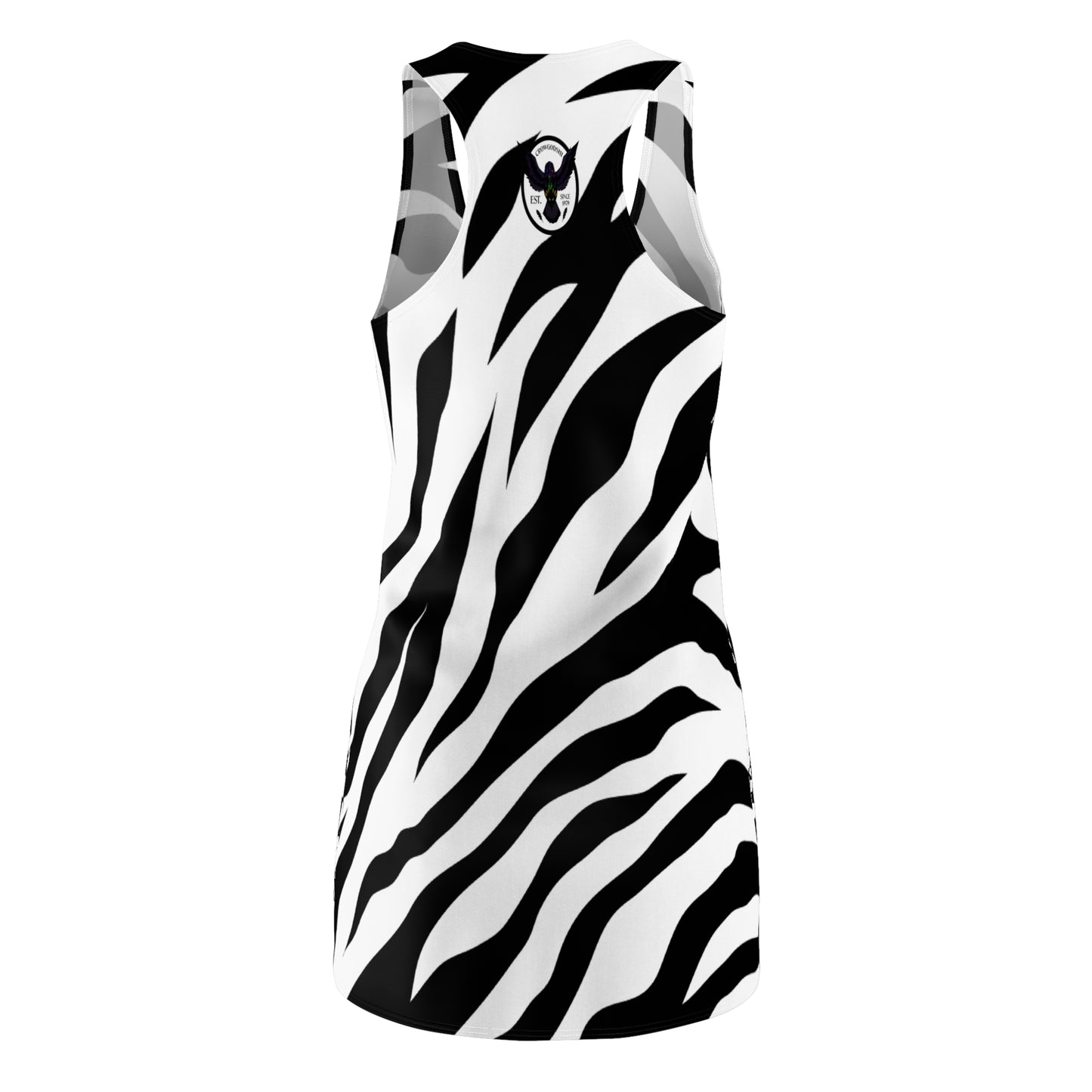 Crowgodshi Women's White Tiger Racerback Dress