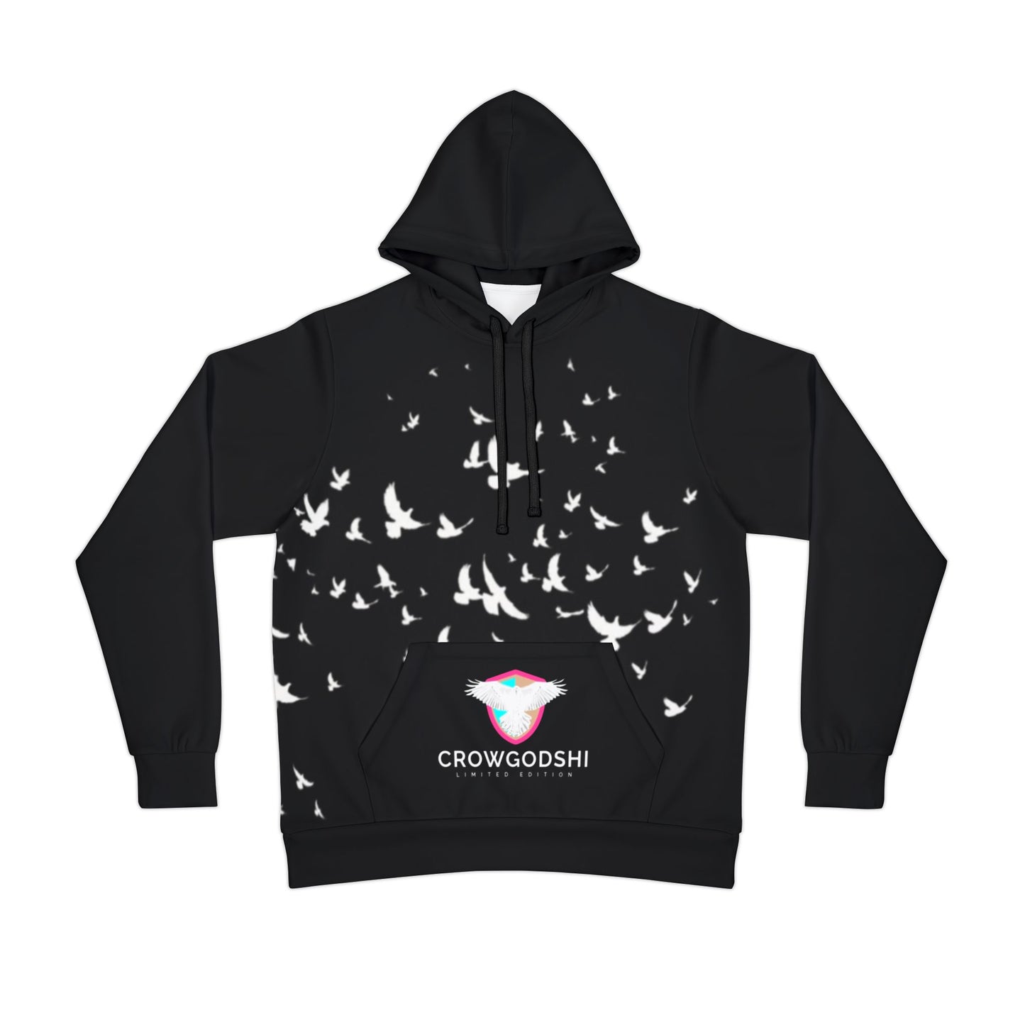 Crowgodshi Limited Edition Athletic Hoodie WHITE CROWS