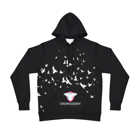 Crowgodshi Limited Edition Athletic Hoodie WHITE CROWS