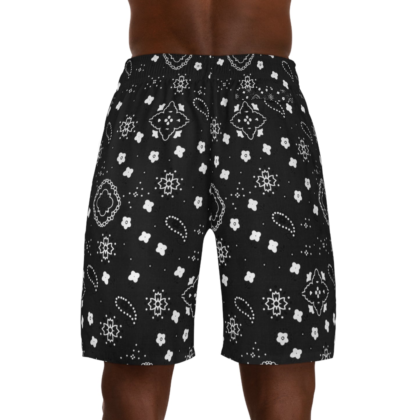 Crowgodshi Men's Black Colors Hawaiian Shorts