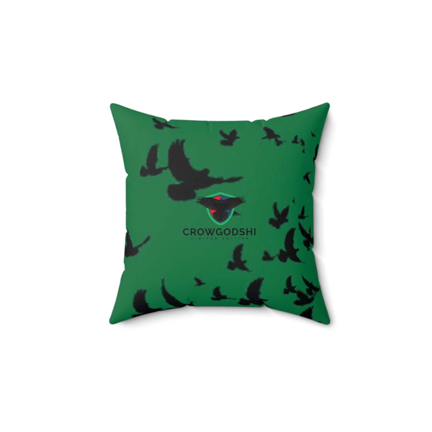 Nature-Inspired Square Pillow with Bird Silhouettes – Perfect for Home Decor