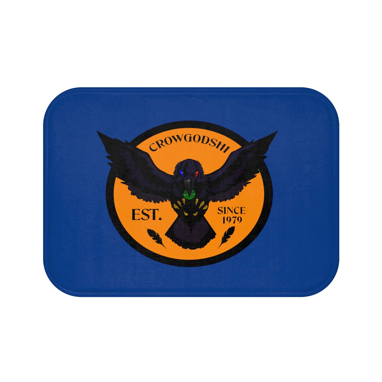 Crowgodshi First Generation Bath Mat, ORANGE LOGO