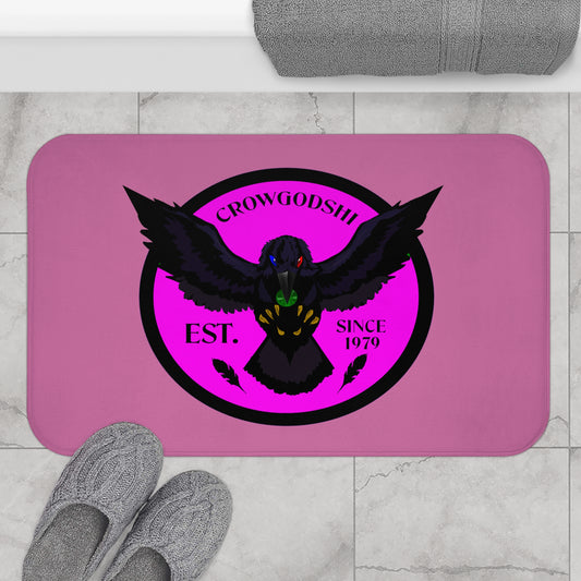 Crowgodshi First Generation Bath Mat, PINK LOGO