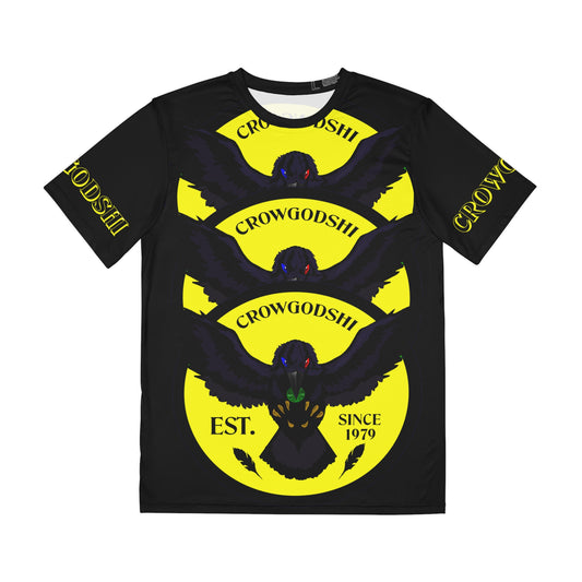Special Edition Crowgodshi Designer T-shirt, YELLOW LOGO
