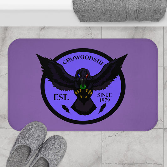 Crowgodshi First Generation Bath Mat, PURPLE LOGO