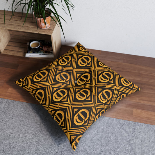 Crowgodshi Designer Tufted Square Cushion