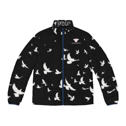 Crowgodshi Limited Edition Men's Puffer Jacket WHITE CROWS