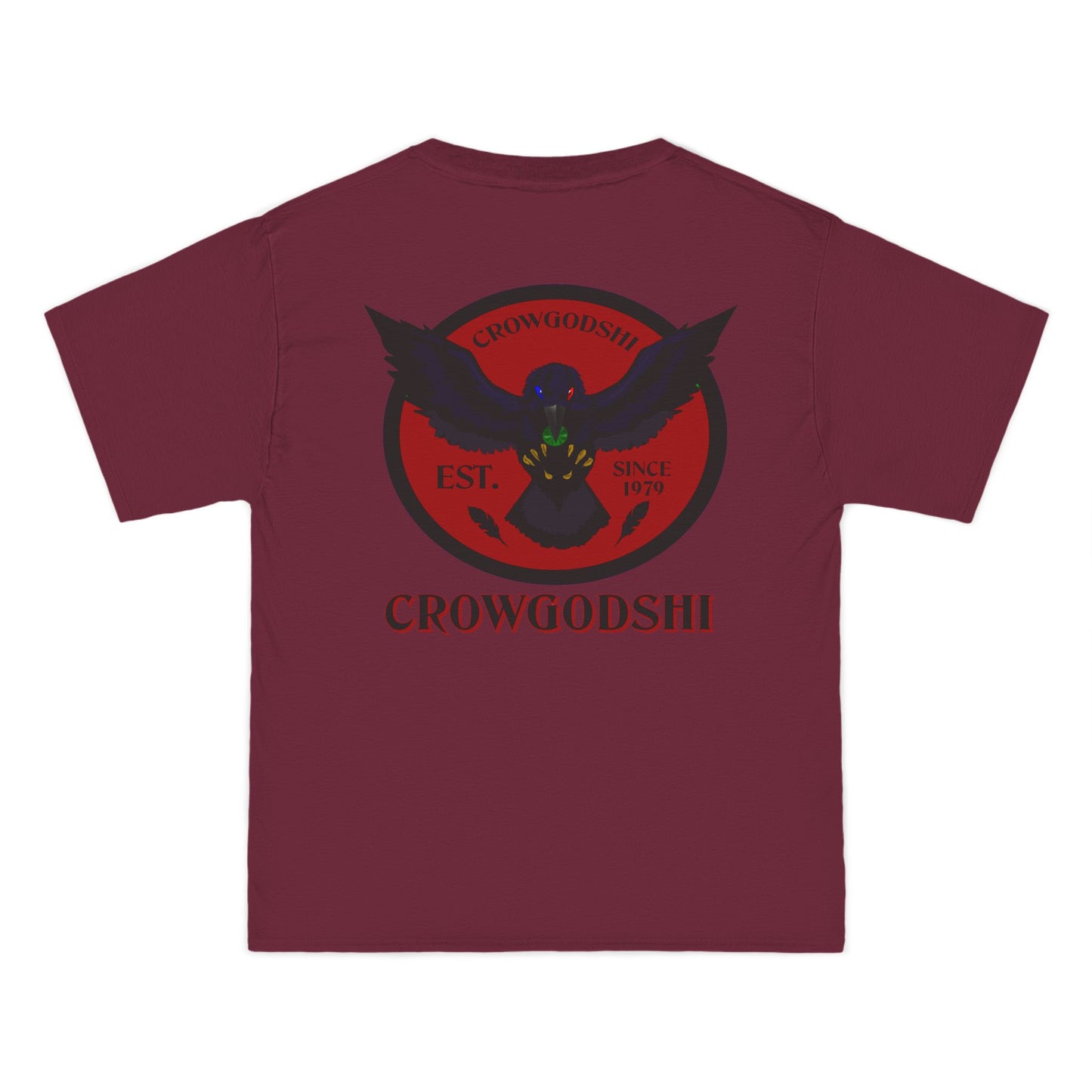 Crowgodshi First Generation Limited Edition Beefy-T®, BURGUNDY LOGO