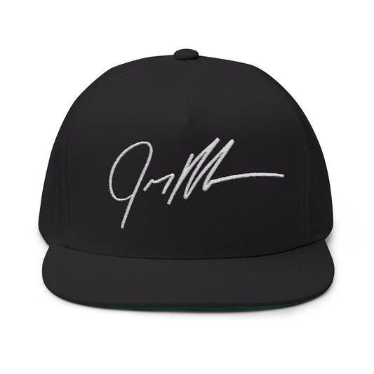 Crowgodshi Designer Signature Flat Bill Cap