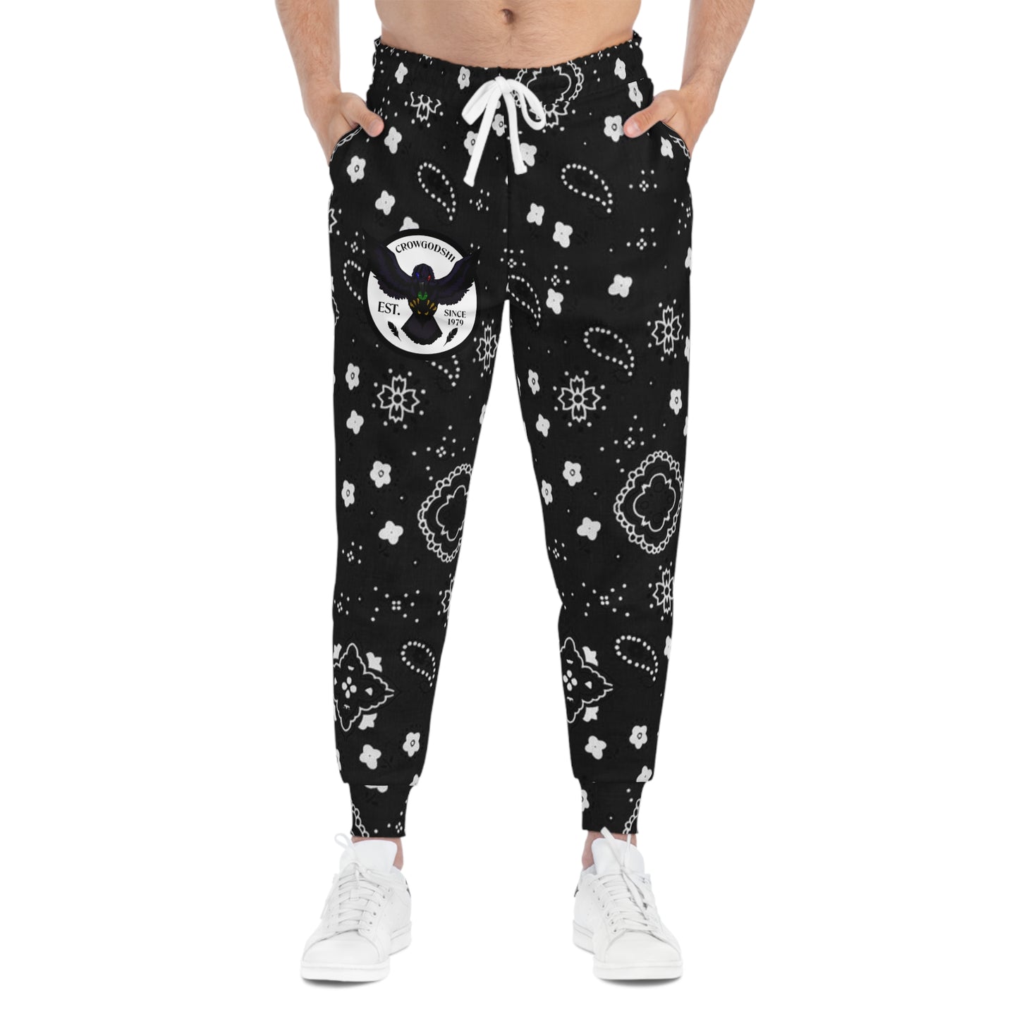 Crowgodshi Black Colors Athletic Joggers