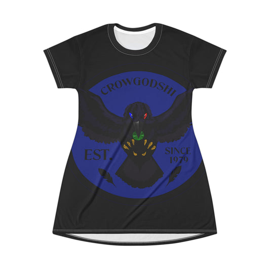Crowgodshi Symbol T-Shirt Dress, DUKE BLUE LOGO