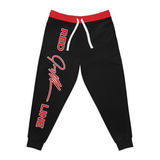 Crowgodshi Designer RED LINE Athletic Joggers
