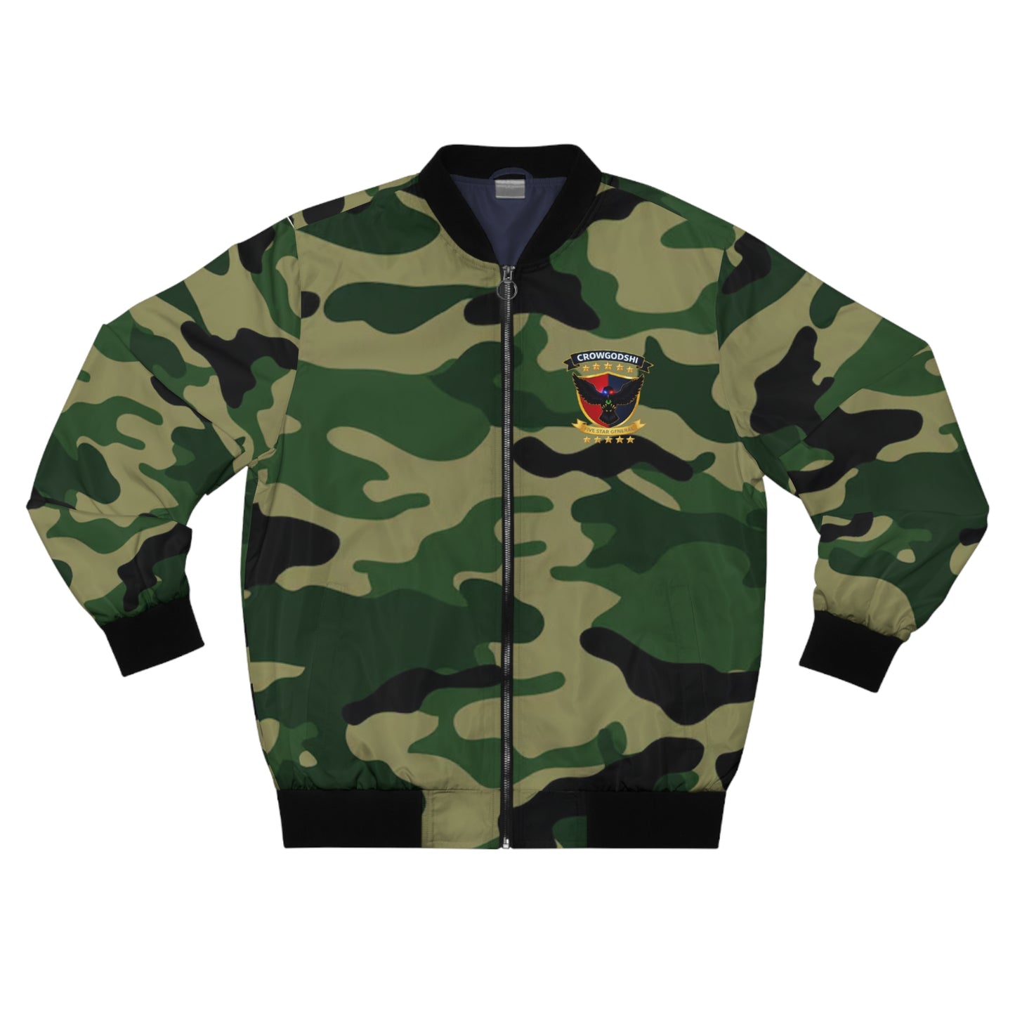 Camo 'CrowGodShi' Five Star General Bomber Jacket