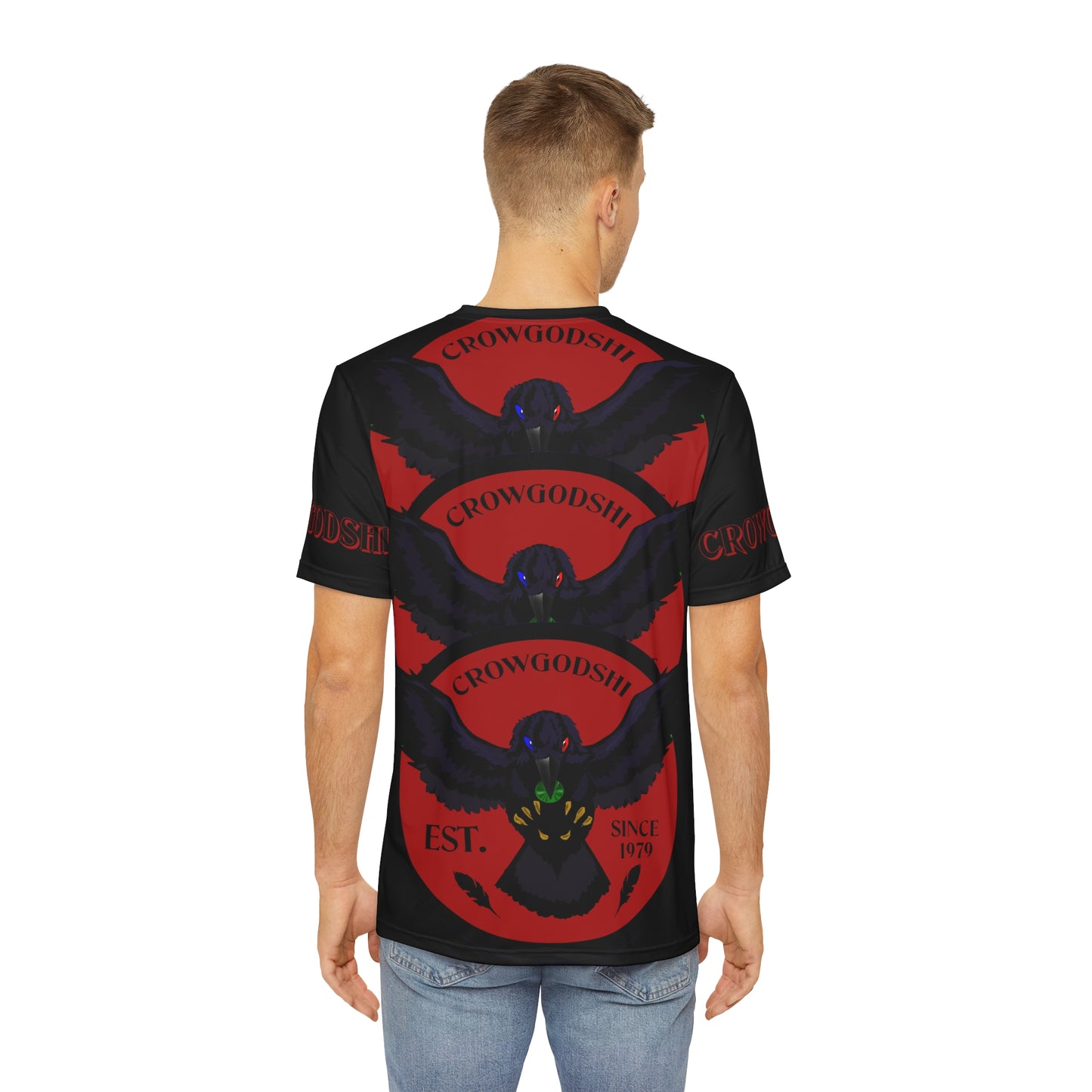 Special Edition Crowgodshi Designer T-shirt, BURGUNDY LOGO