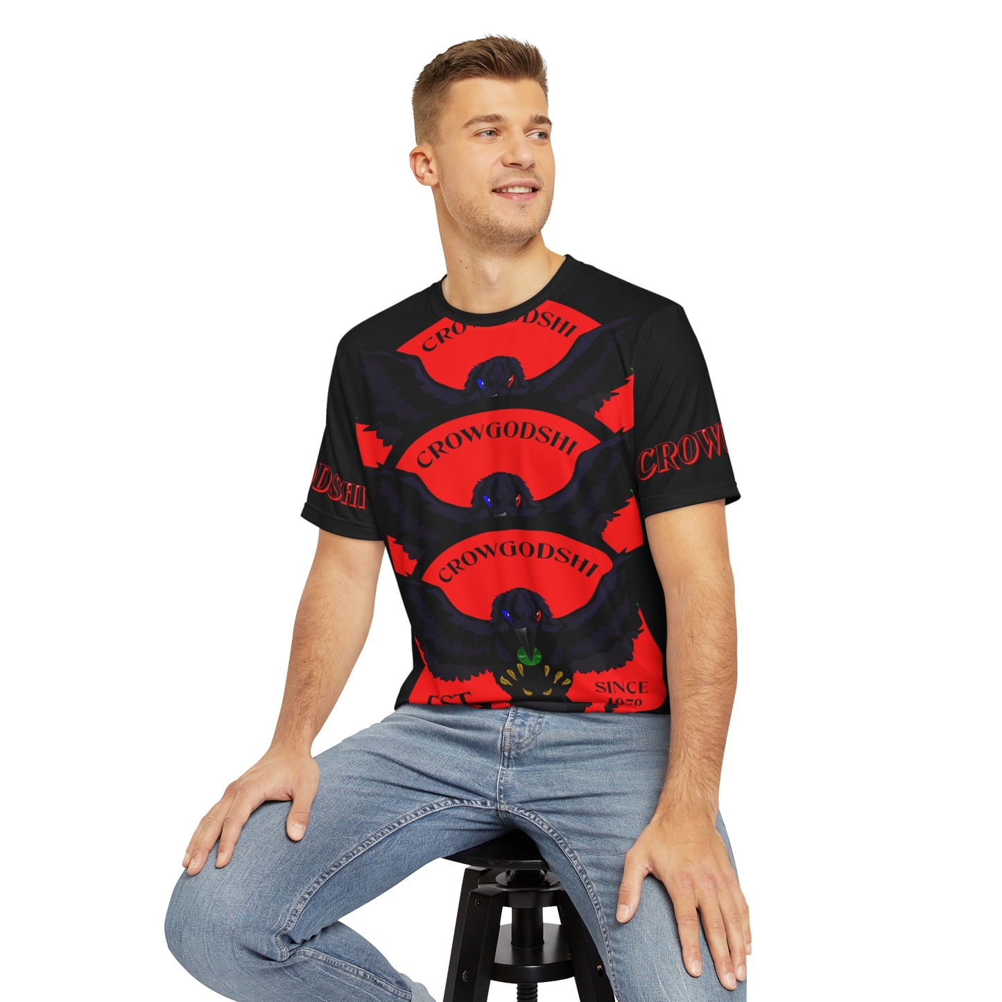 Special Edition Crowgodshi Designer T-shirt, RED LOGO