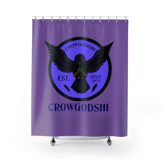Crowgodshi First Generation Shower Curtain, PURPLE LOGO