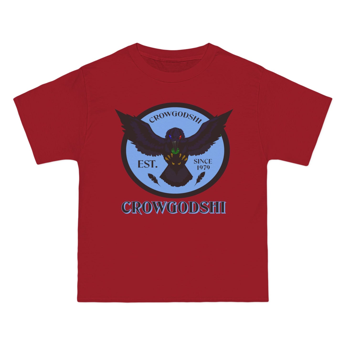 Crowgodshi First Generation Limited Edition Beefy-T®, CAROLINA BLUE LOGO