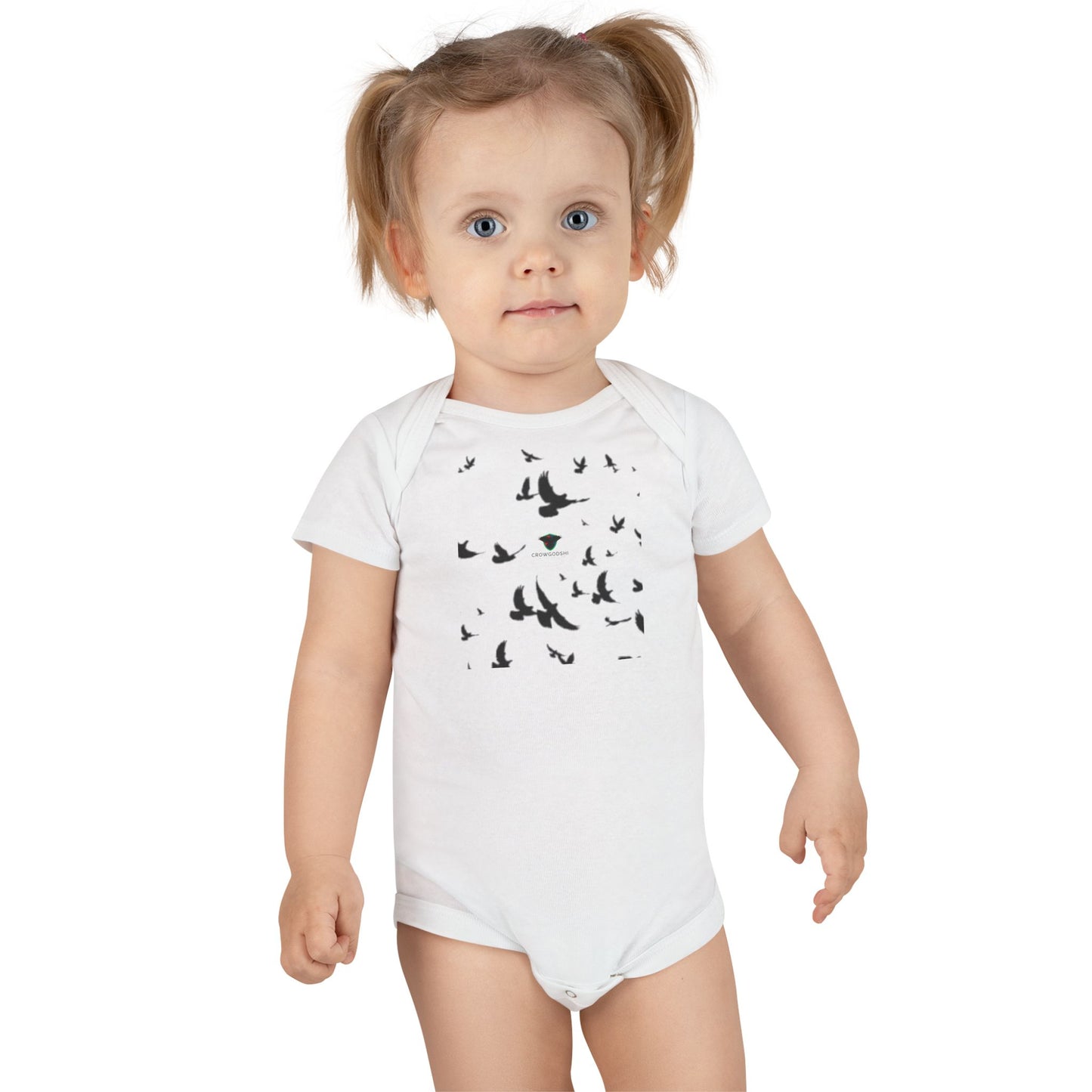 Organic Baby Bodysuit with Bird Design - Eco-Friendly Infant Clothing