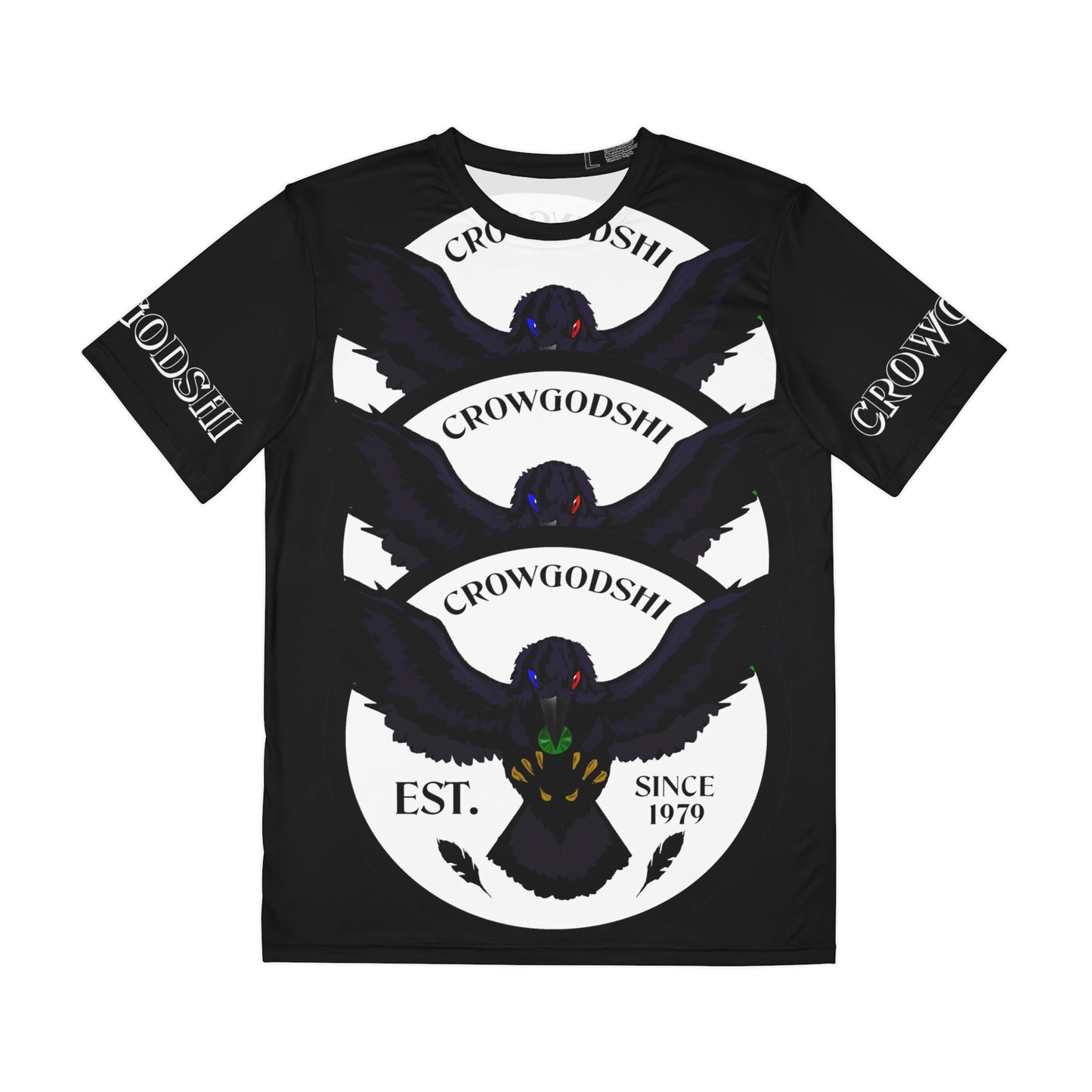 Special Edition Crowgodshi Designer T-shirt, WHITE LOGO