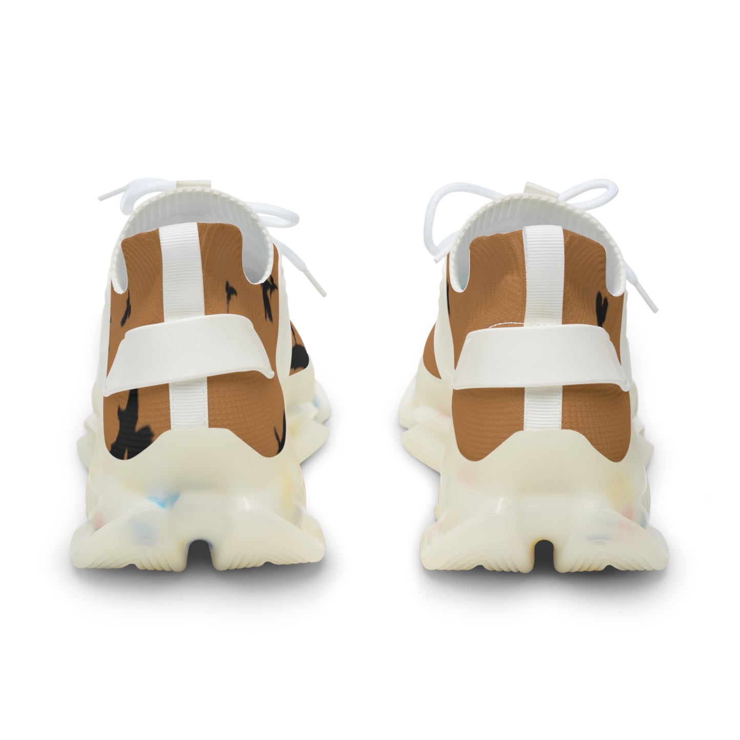 Crowgodshi Mesh Sneakers with Artistic Bird Print