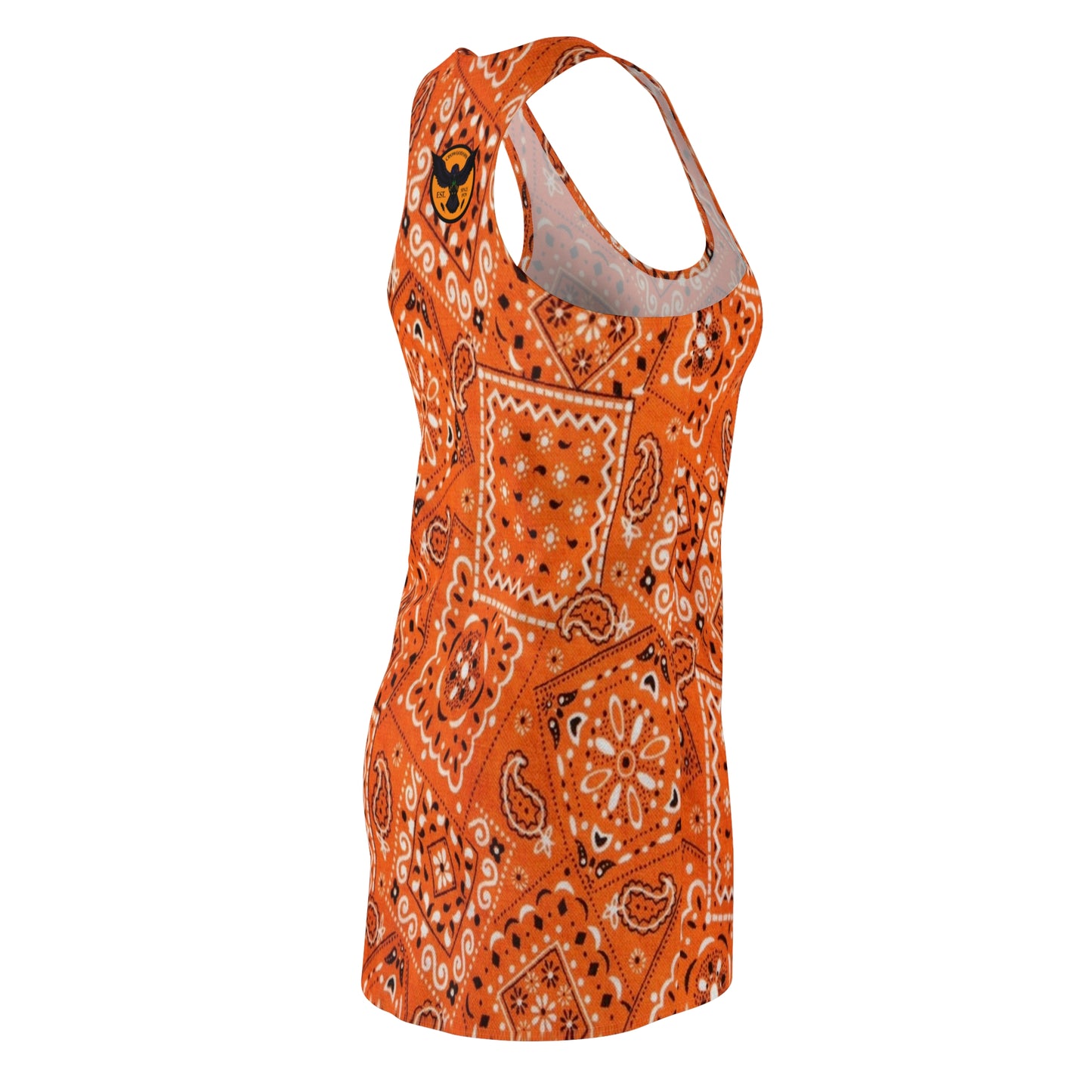Crowgodshi Women's Orange Colors Racerback Dress
