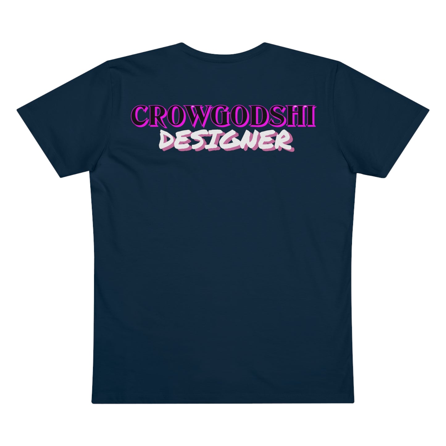 Crowgodshi Designer First Generation Men’s Presenter V-neck, PINK LOGO