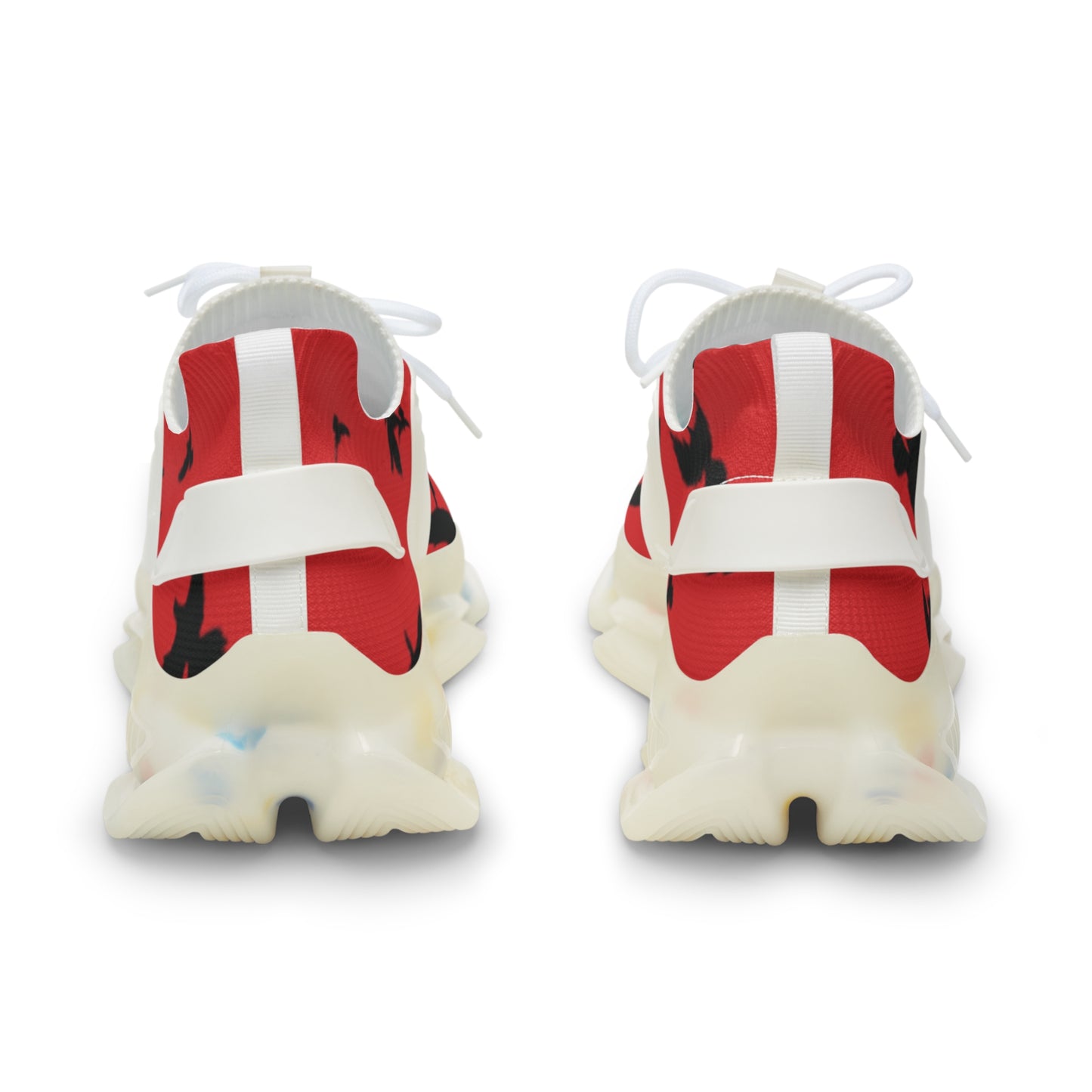 Crowgodshi Mesh Sneakers with Artistic Bird Print