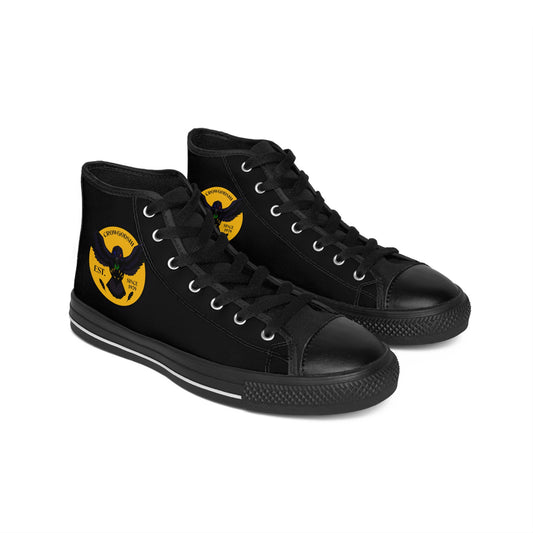 Crowgodshi 2nd Gen. High-Tops, Black on Black w/ GOLD LOGO