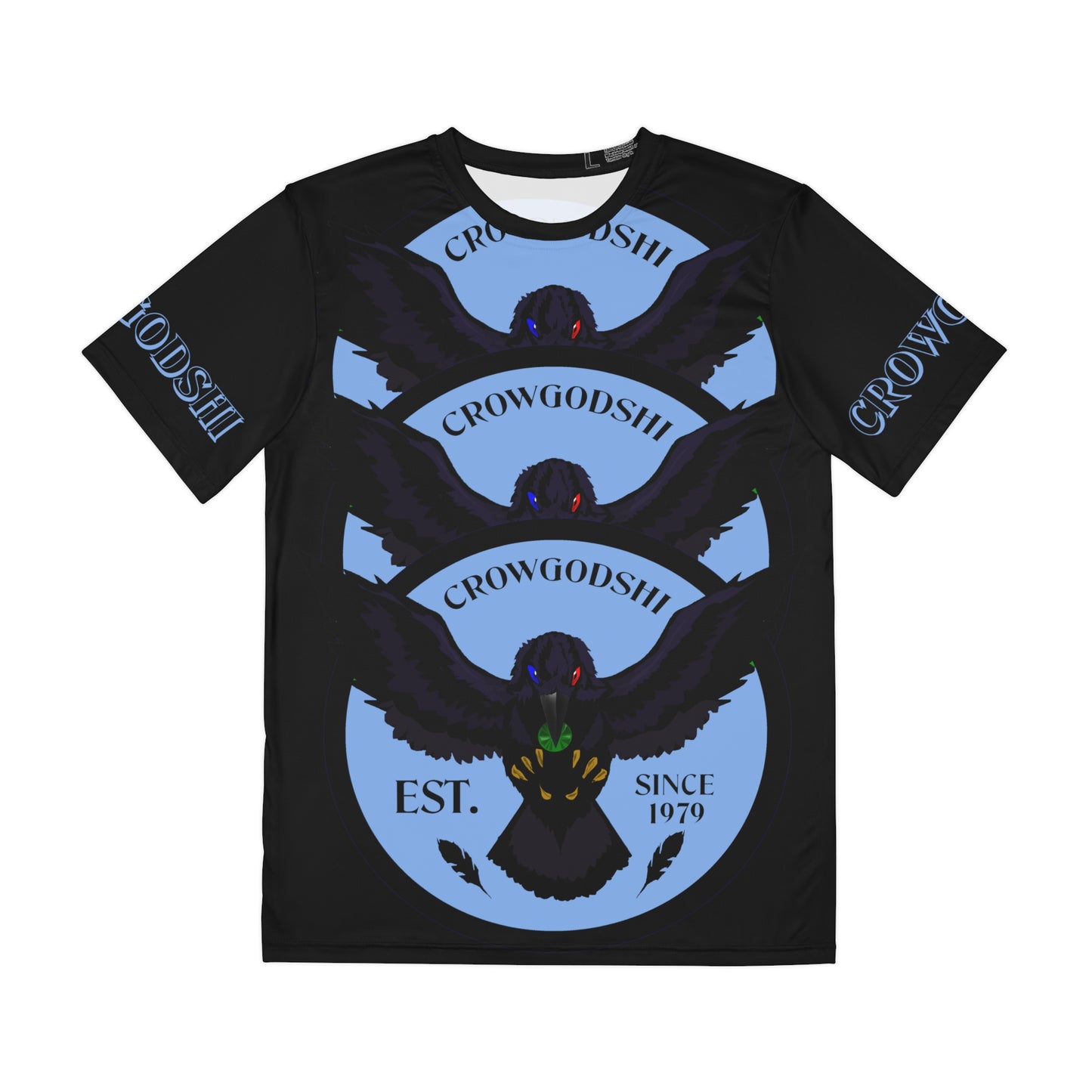 Special Edition Crowgodshi Designer T-shirt, CAROLINA BLUE LOGO