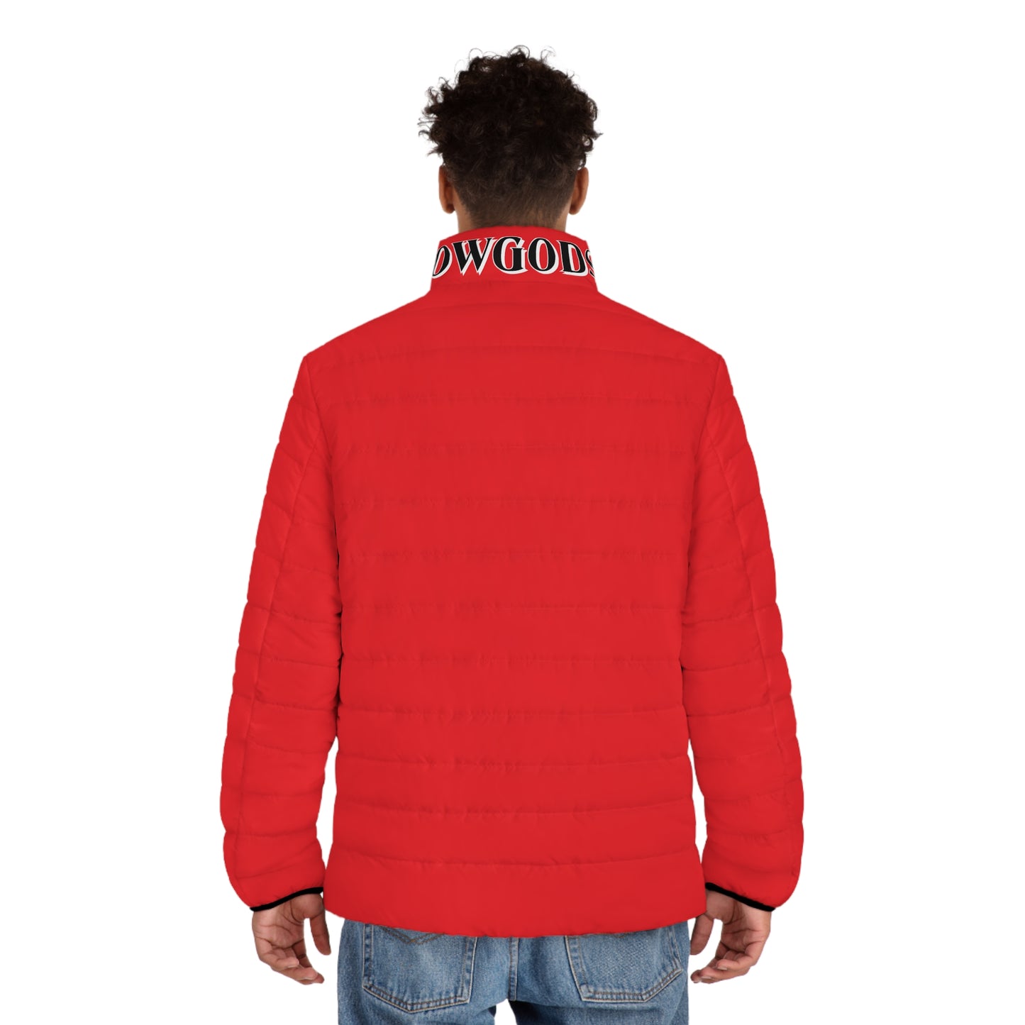 Men's CROWGODSHI Puffer Jacket, LIGHT RED