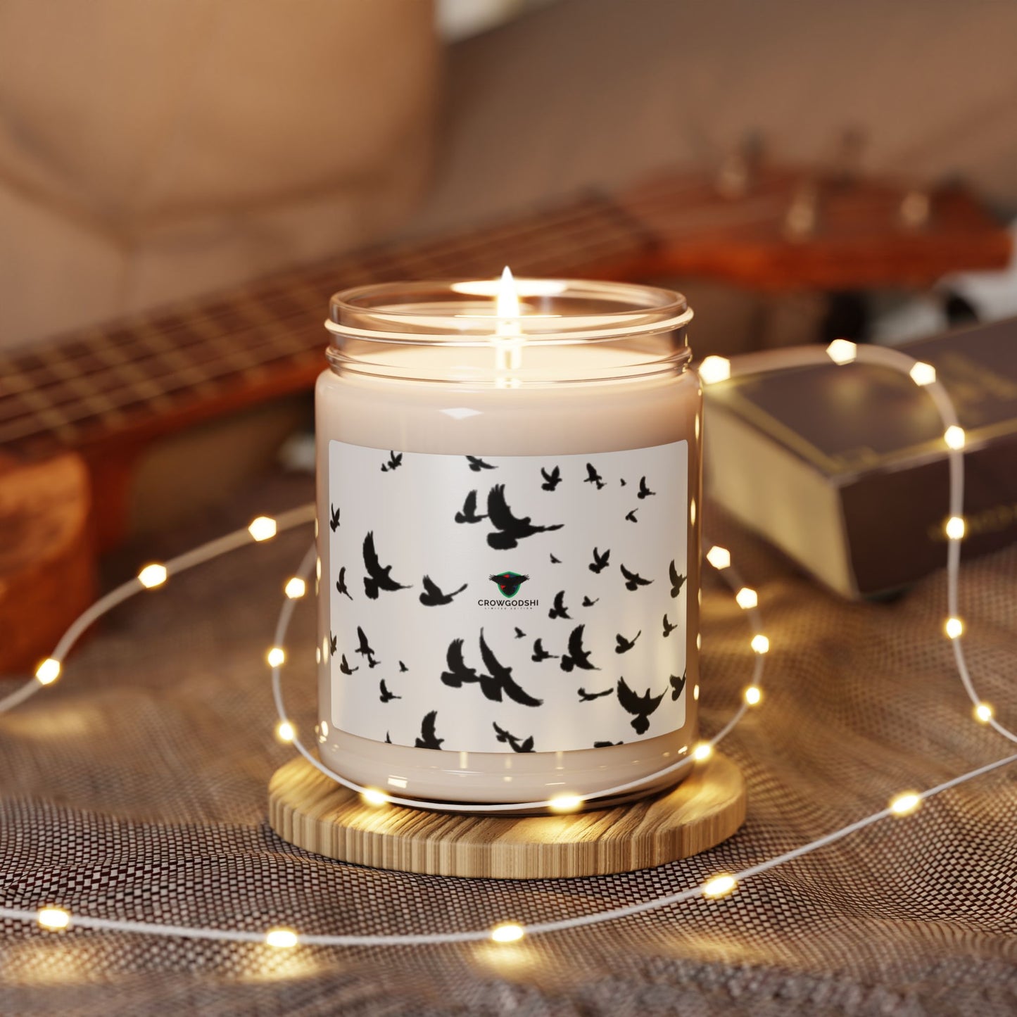 Calming Scented Soy Candle - 9oz with Bird Design - Ideal for Relaxation and Home Decor