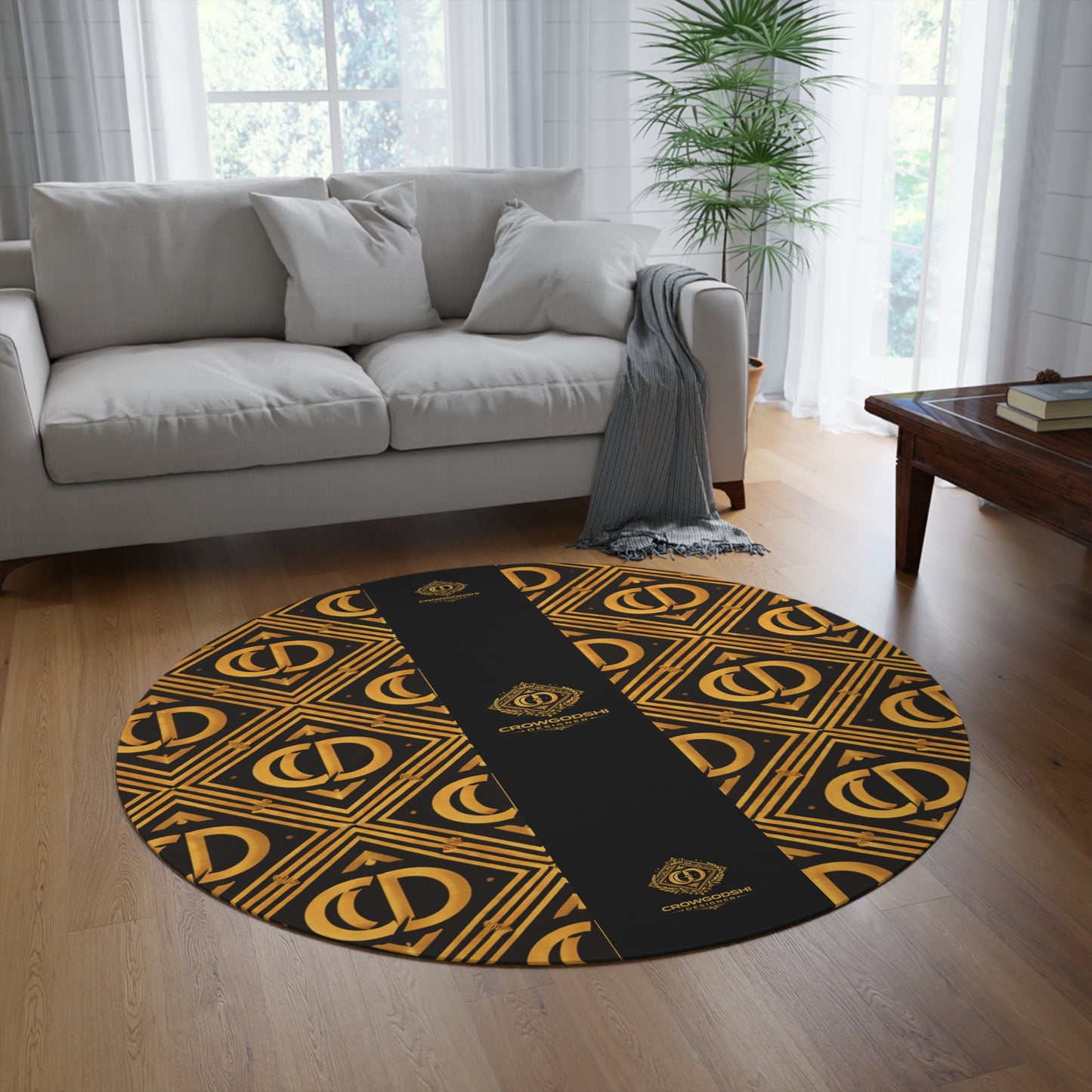 Crowgodshi Designer Round Rug