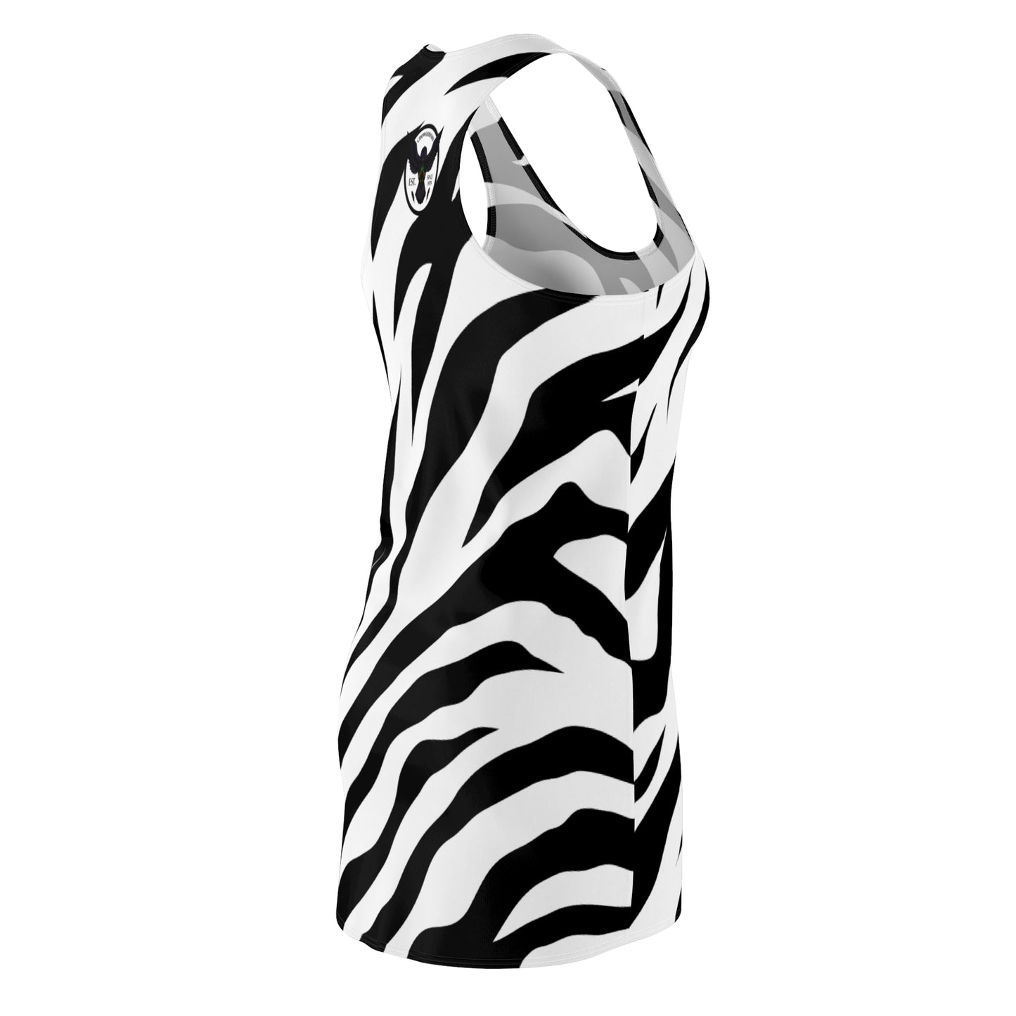 Crowgodshi Women's White Tiger Racerback Dress